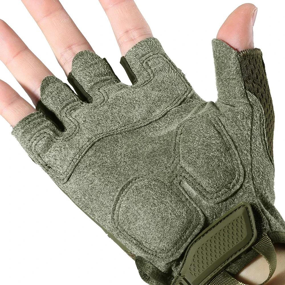 Gants sans doigts Gants demi-doigts Mitaines tactiques respirantes SWAT Airsoft Vélo Extérieur Tir Randonnée Conduite Homme Nouveau