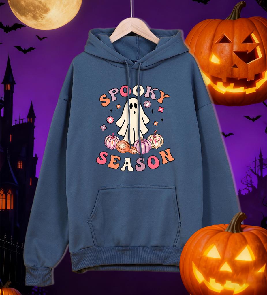 Colorful Pumpkin Lantern Spooky Season Printing Men Hoodie Loose Hoody Autumn Fleece Hoodies Pocket All-Match Man Sportswear