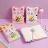 A5 Cartoon Plush Children's Diary with Lock - Cute Girls' Journal for Stress Relief and Gifting