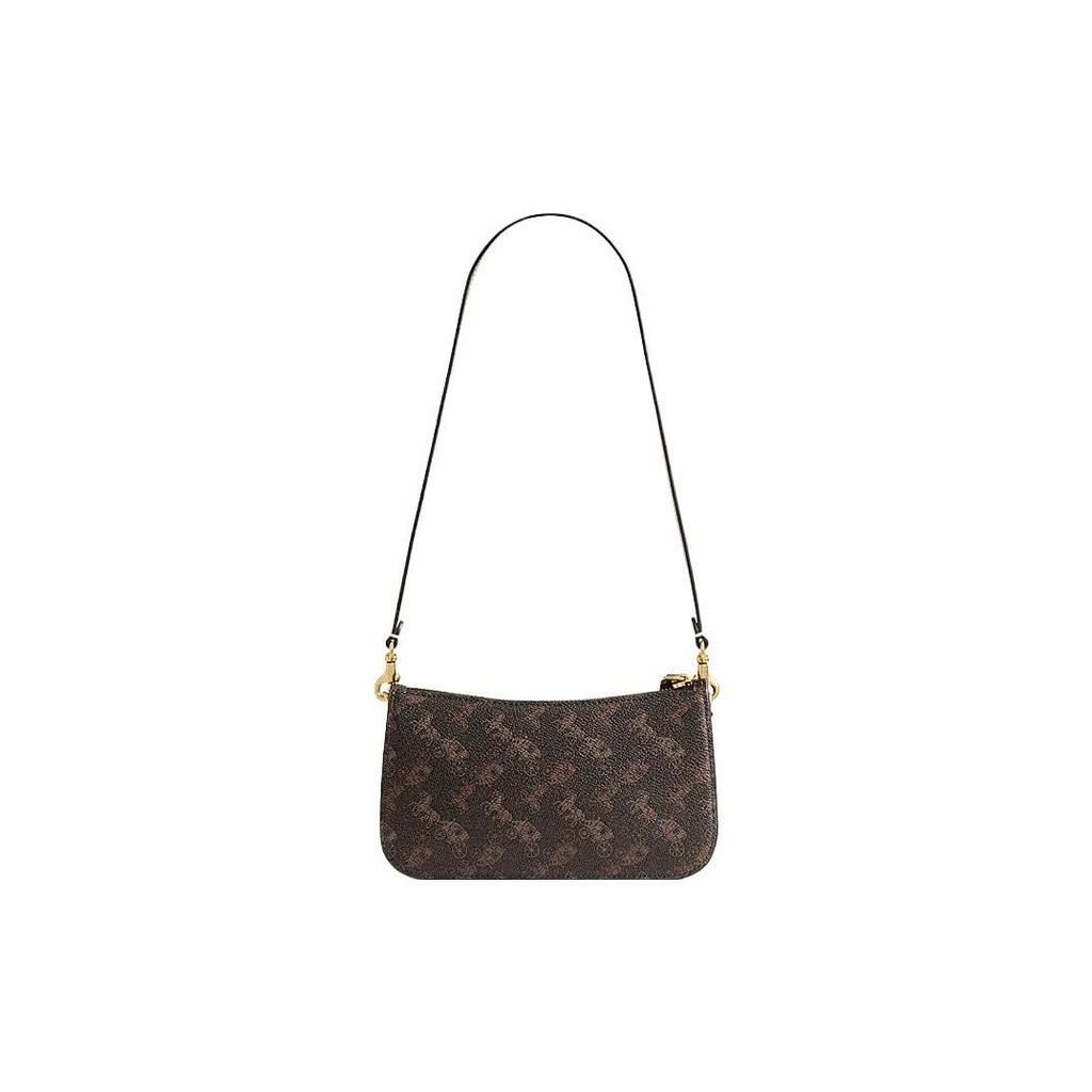 Coach Penn 21 Pferd und Kutsche Druck Reißverschluss Handtasche Damen Handtaschen Trüffel CM712-B4TXN