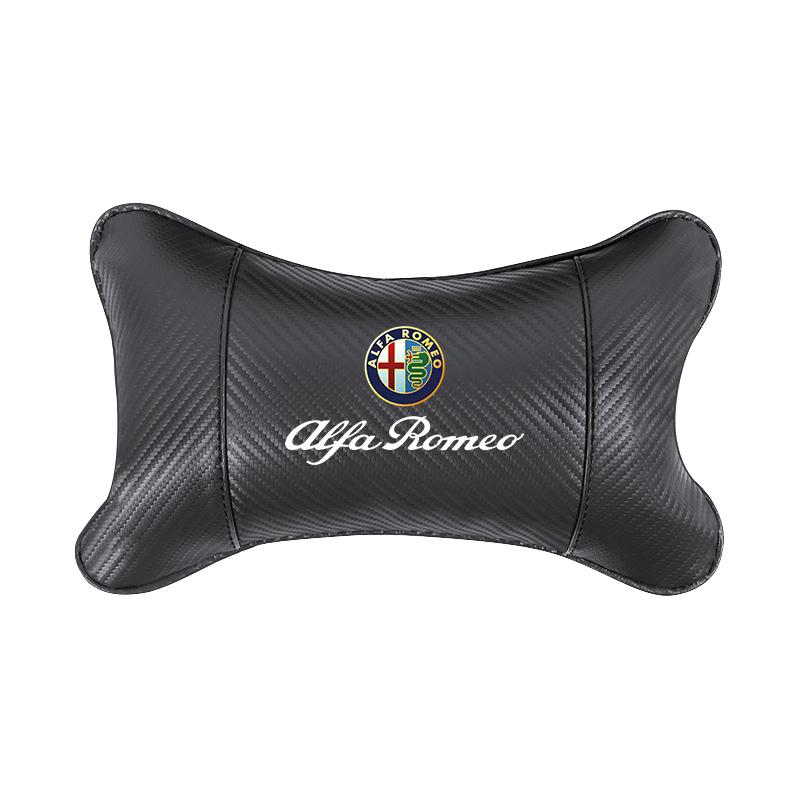 

For Alfa Romeo Carbon fiber Car Seat Headrest Neck Pillow Auto Interiors For Alfa Romeo 4C 159 166 Spider Giulia Giulietta 156 T