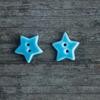 15mm Colorful Ceramic Star Buttons - Handmade Ornaments