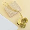 Bag Pendant Imitation Leather Artificial Hydrangea Ball Small Decorative Pendant with Adjustable Drawstring Bags Keys Backpacks Accessory