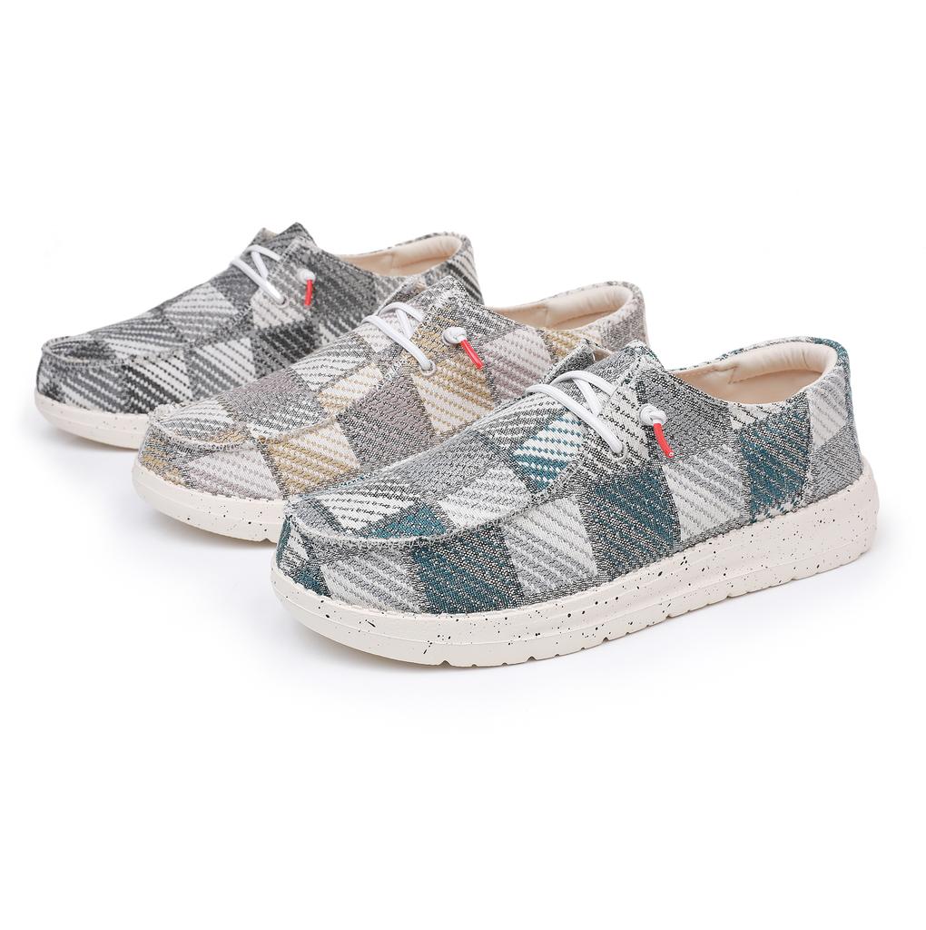 Canvas Shoes Men's Light Weight Slip-on Flat Sneakers Summer Breathable Cloth Loafers Design Espadrilles  Luxury Shoes Big Size