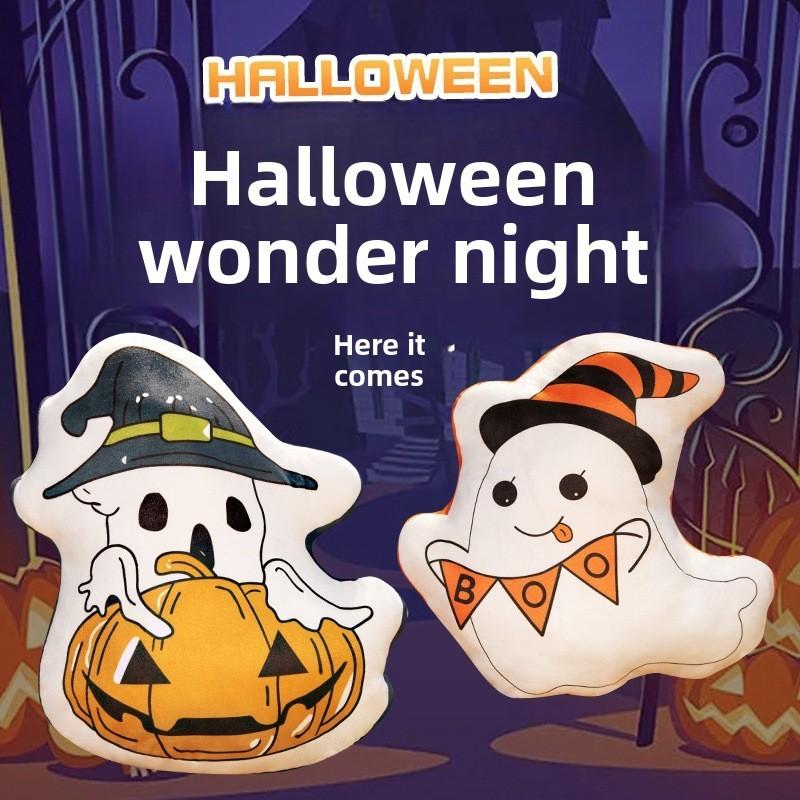 Halloween Spook Pluche Kussen Met Grappige Demon Print Voor Feestdecoraties En Cadeau-ideeën