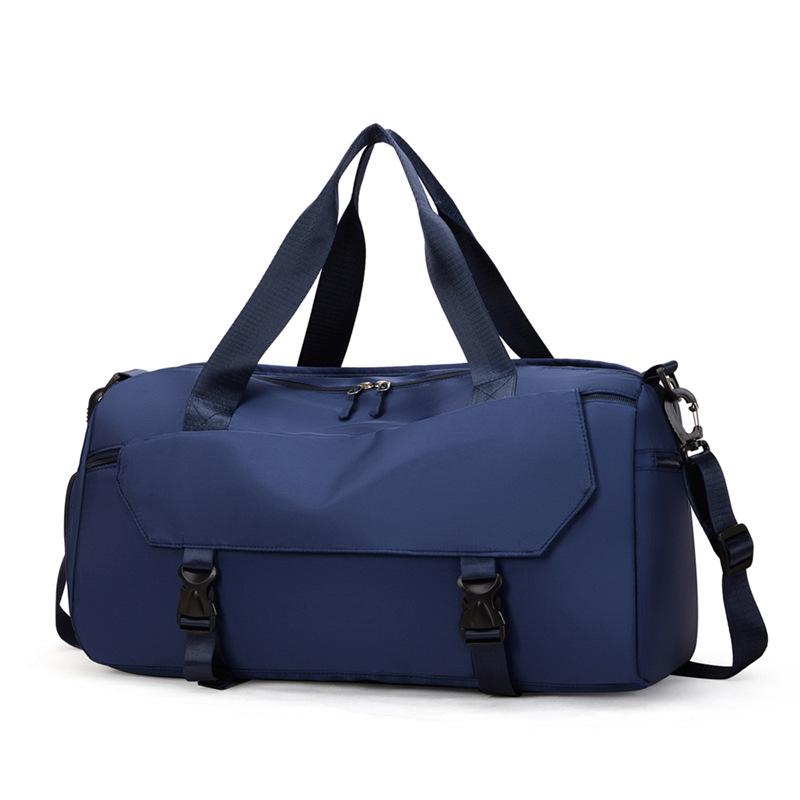 Leisure Sports Fitness Bag Women's Wet and Dry Separation Independent Shoe Compartment Portable Messenger Travel Bag Oxford Cloth Luggage Bag