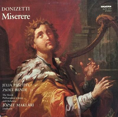 Disque Vinyle DONIZETTI, JULIA PASZTHY, ZSOLT BEN - Miserere SLPX12147 HUNGAROTON 1980 Hongrie Classique Occasion