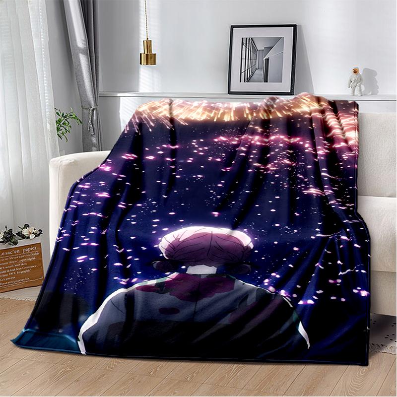 3D Cartoon Blue Box Ao No Hako Love Anime  Blanket,Soft Throw Blanket for Home Bedroom Bed Sofa Picnic Travel Office Cover Kids