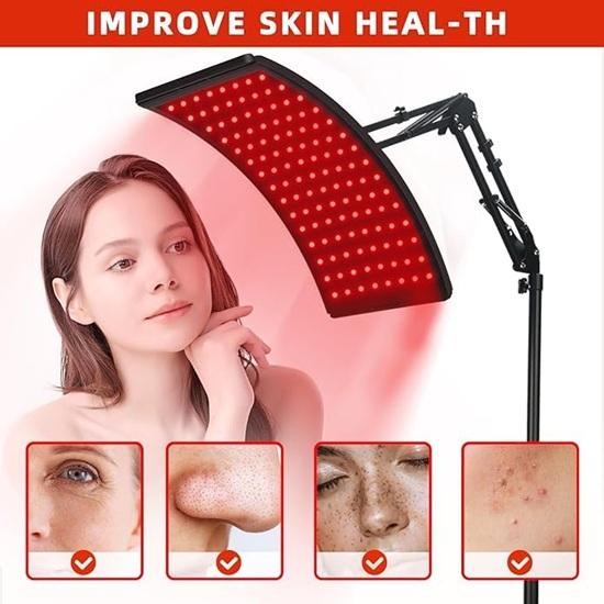 Red Light Therapy Lamp for Body, Infrared Light Therapy Decive with Stand Adjustable 660nm Red Light and 850nm