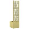 Garden Planter with Trellis Green 36 X 36 X 140 Cm PP