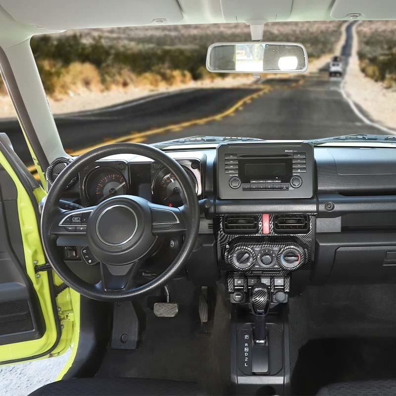  ABS Car Gear Shift Decoration Air Conditioning Control Panel Window Lifting Switch Stickers for Suzuki Jimny 2019 Up Interior Accessories