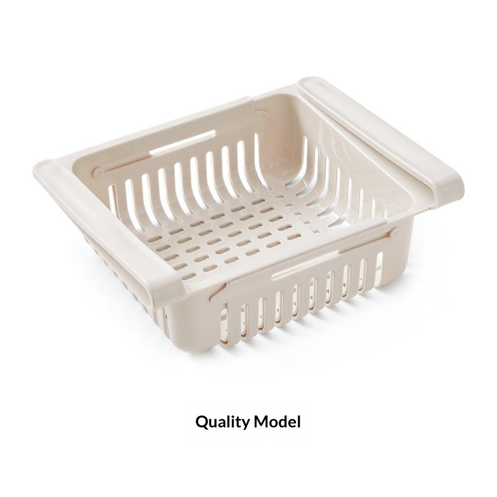 Retractable Refrigerator Storage Box Storage Basket Living Room Household Egg Storage Finishing Box Refrigerator Rack