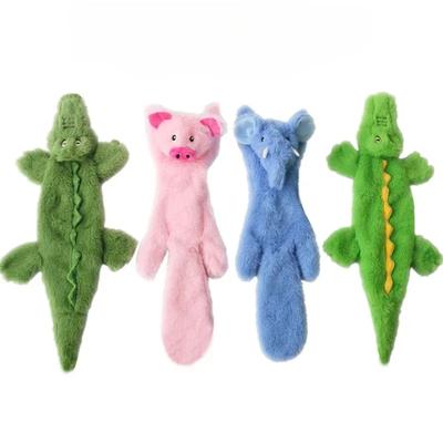 Soft Shell Plush Crocodile Dog Toys Sounder Sounding Paper Chew Tooth Toy Outdoor Play Interactive Squeaky Dogs Toy