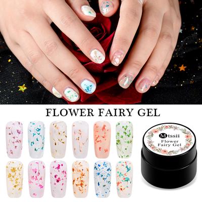 Floral Uv Gel Varnish Lucky Gel Paint Dried Flowers 3D DIY Desgin Natural Fairy Nail Polish