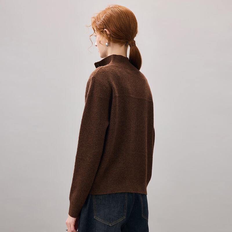 Kemeng Boka Women's 100% Cashmere High-Neck Cardigan