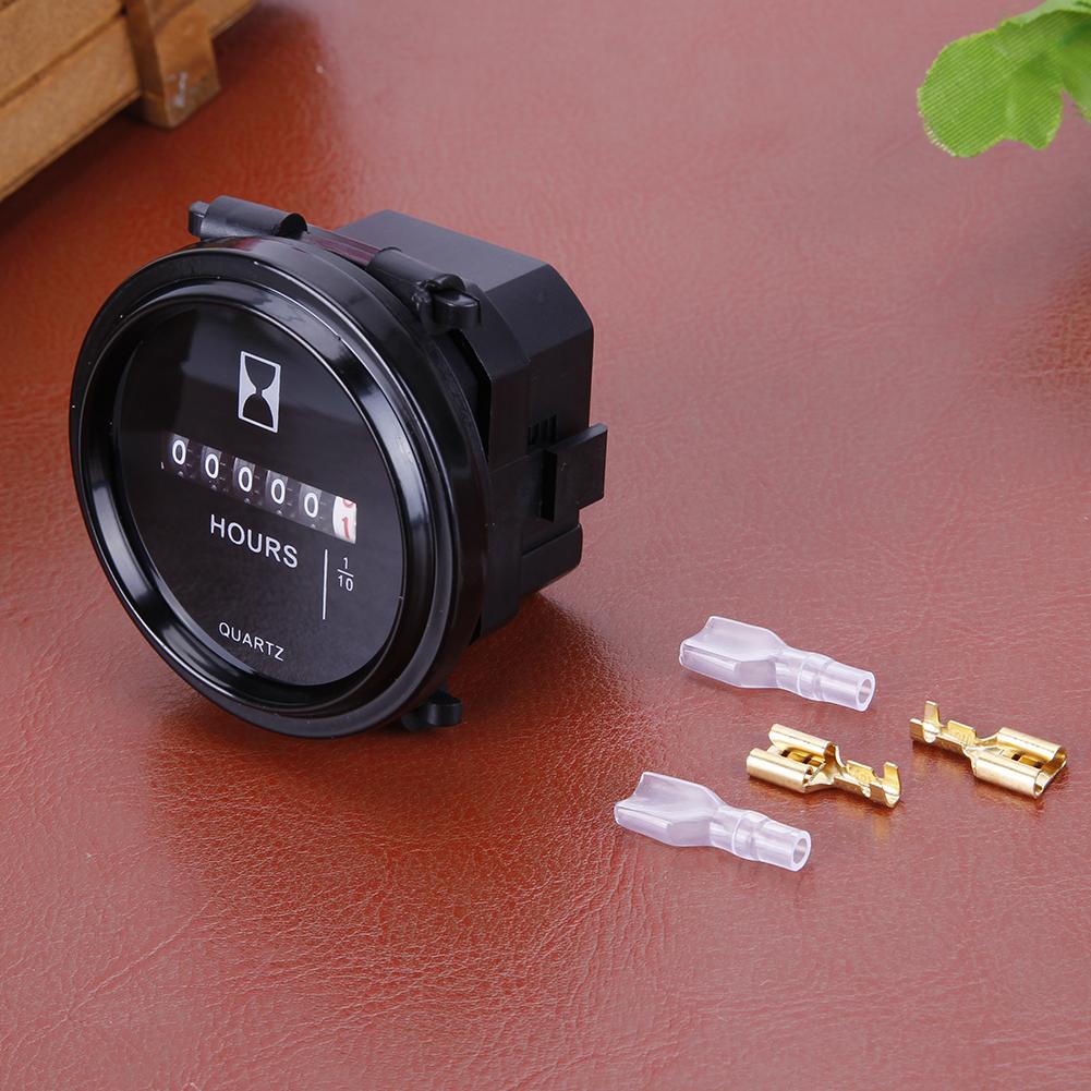 12v 24v 36v Hour Meter for Marine Boat Engine 2" Round Waterproof Gauge Moto Car Trucks Mechanical Hour Meter Counter Timer3