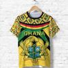 Camisetas Gráficas com a Bandeira de Gana Moda Estampa do Emblema Nacional Ganês Camiseta para Homens Uso Diário Dashiki Academia Roupa Esportiva Tops Roupas