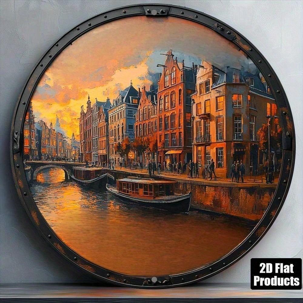 Vintage Tin Sign 8 Inch Round Metal Plaque Wall Art Home Bar Kitchen Decor Retro Aluminum Beer Pub Sign