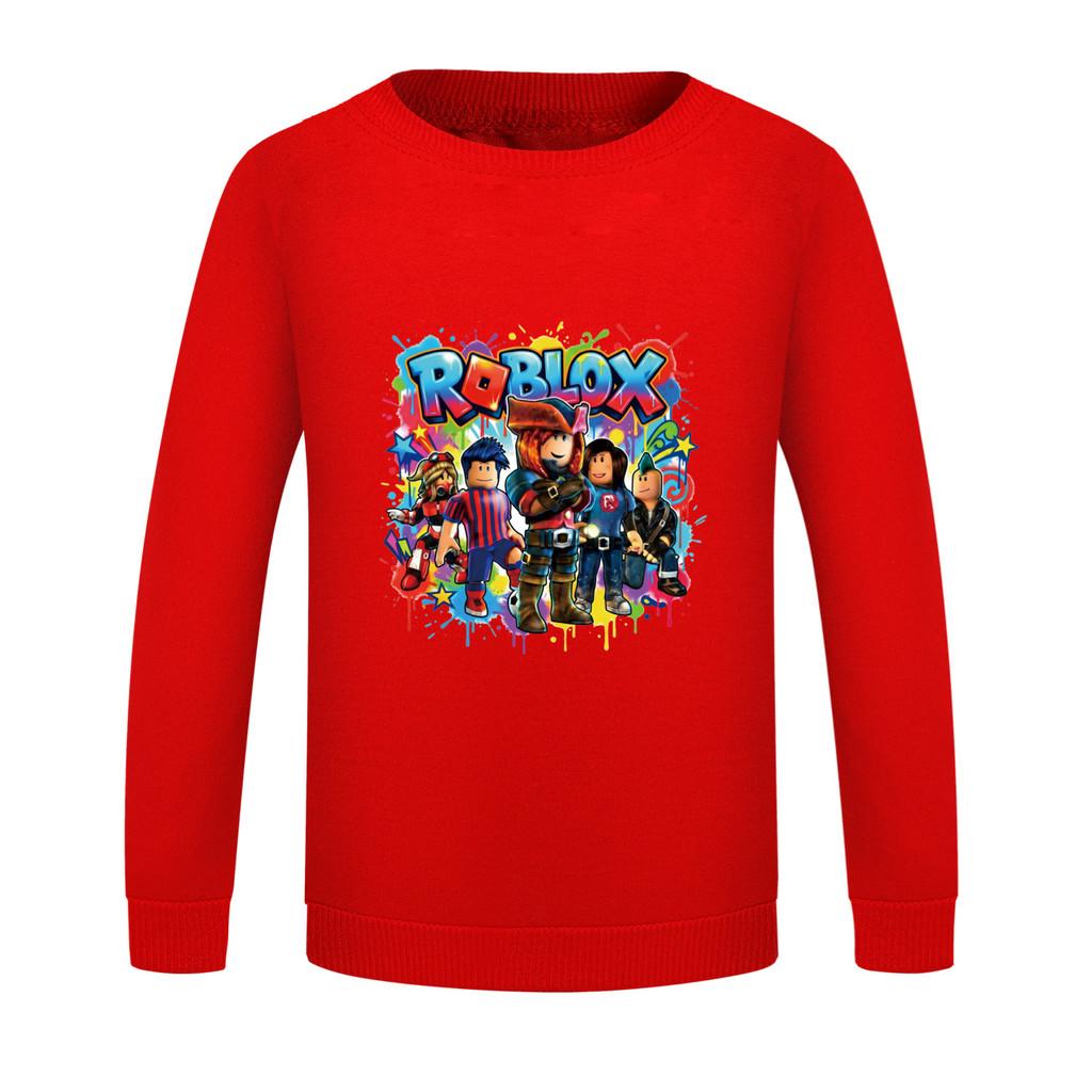 5578 Kids Boys Girls Roblox Printed Outdoor Round Neck Long Sleeves Sweatshirt