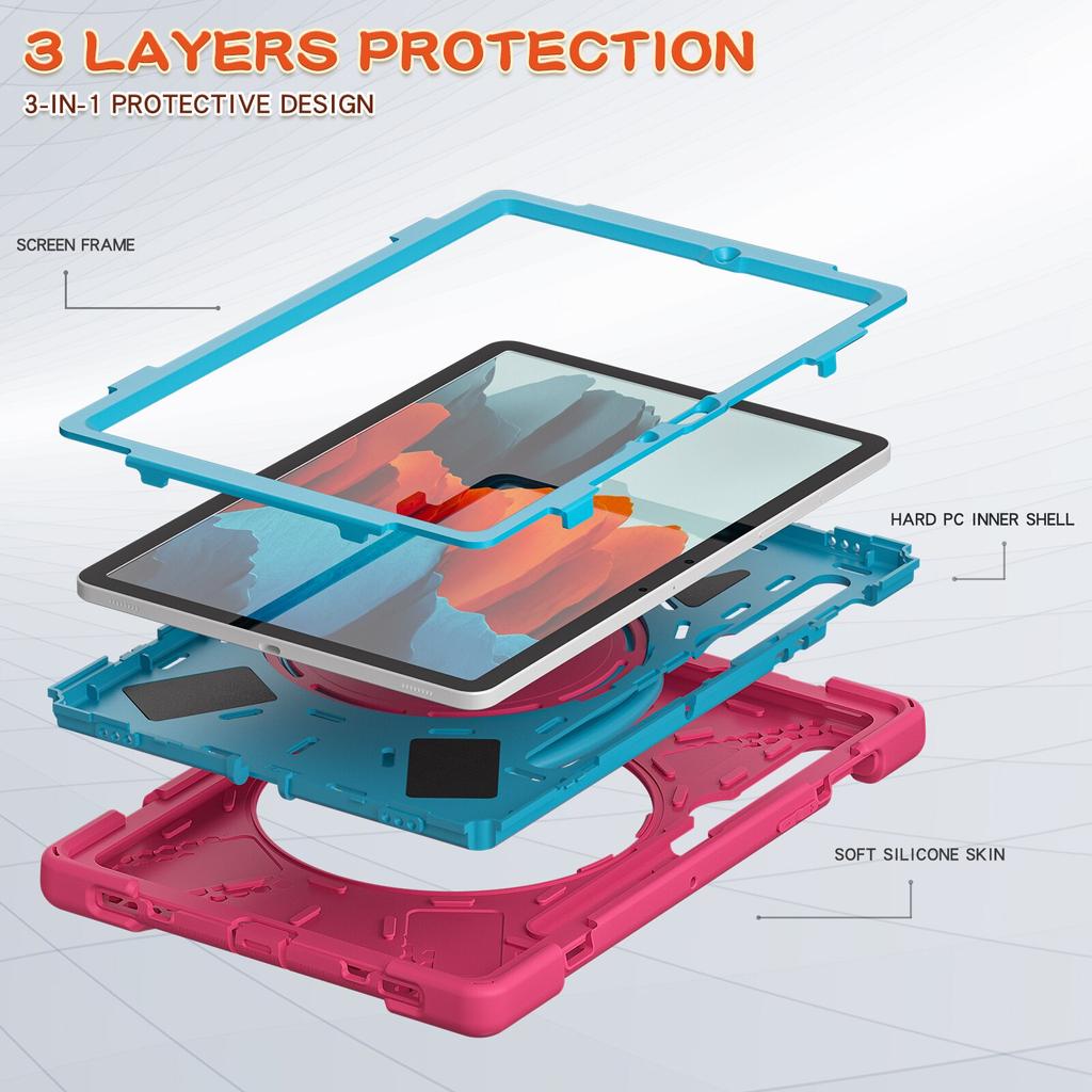 Case for Samsung Galaxy Tab A7 A8 Sm T510 T500 T290 T295 Case Funda Silicone Sleeve for S6 Lite S7 S7 +/S7plus Tablet Cover