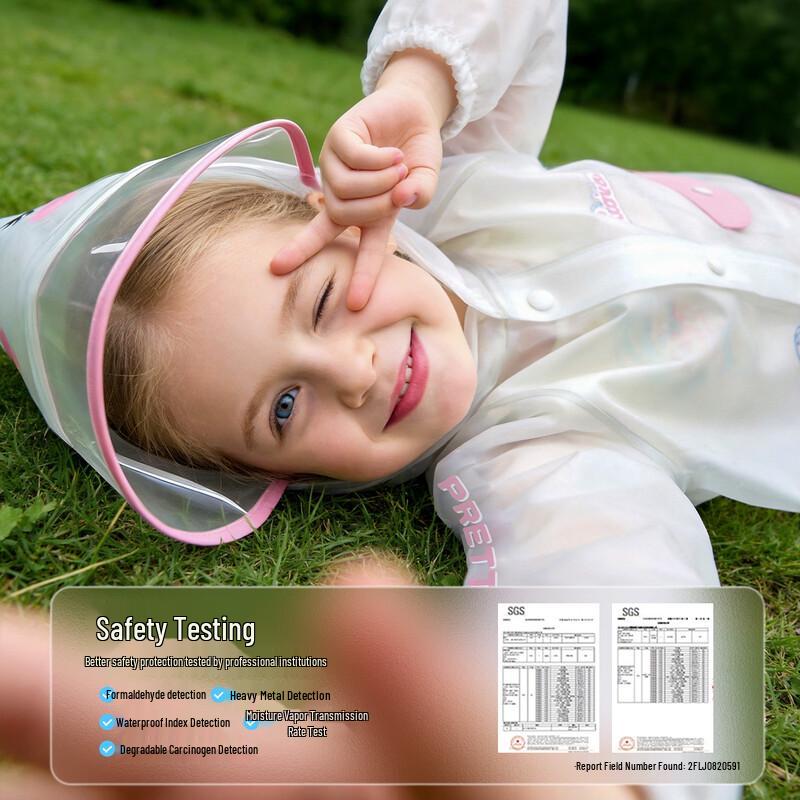 Children's Waterproof School Raincoat with Backpack Compartment