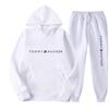 Men's Trendy Fleece Hoodie Set - Casual Autumn/Spring Sweatshirt with Print