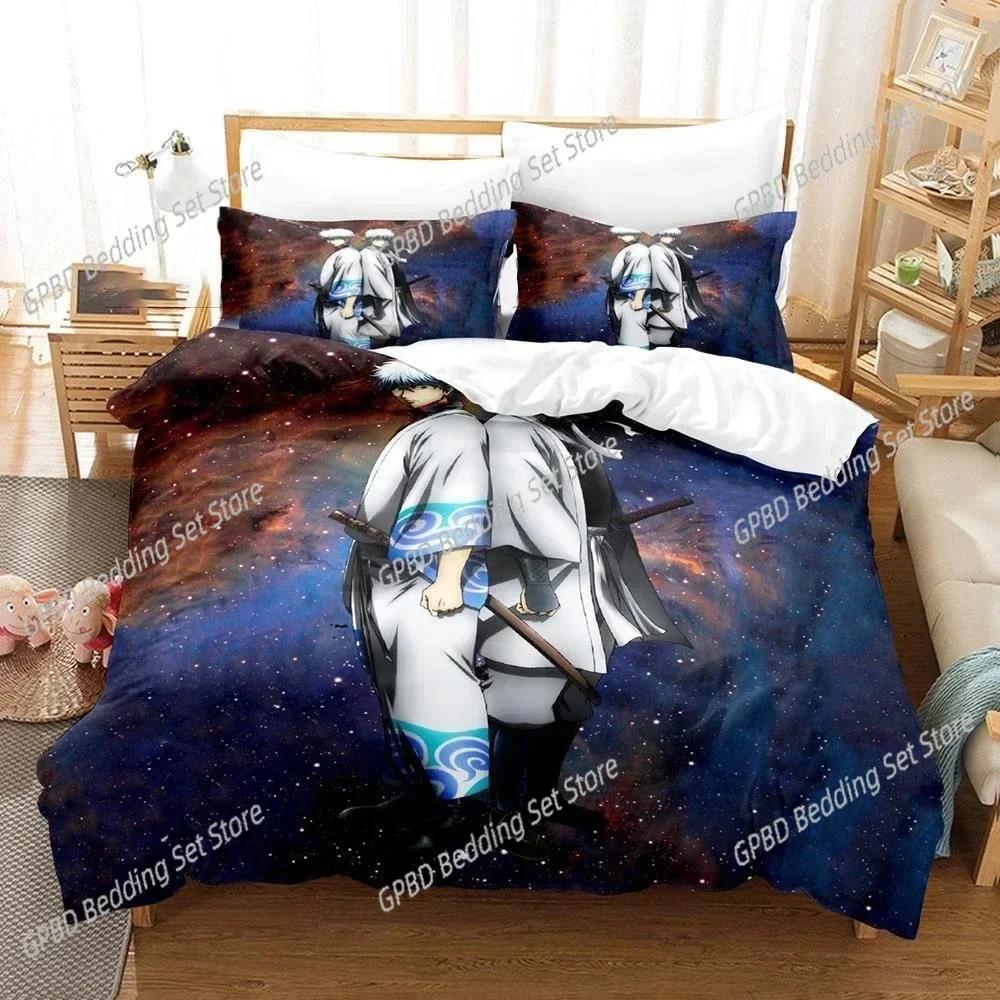 

3D Print Gintama Anime Gintoki Sakata Comfortable Duvet Cover Pillowcase Bedding Set Children Bedroom Decoration Home Textile US King 264x228cm