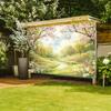 2D Enchanted Cherry Blossom Backdrop Spring Garden Party Photo Booth Background