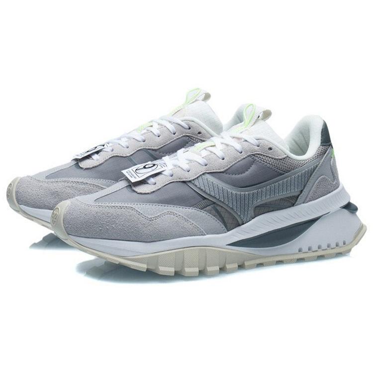 Li Ning Fangyuan EVO Textile, Synthetic Leather, Split Suede Slip Resistant Abrasion Resistant Low top Running Shoes AGCR227-2