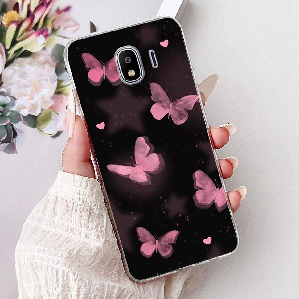 For Galaxy J4 2018 Case SM-J400F Fashion Painted Cover Soft Silicone Phone Case For Samsung Galaxy J4 2018 Fundas Capa Bags