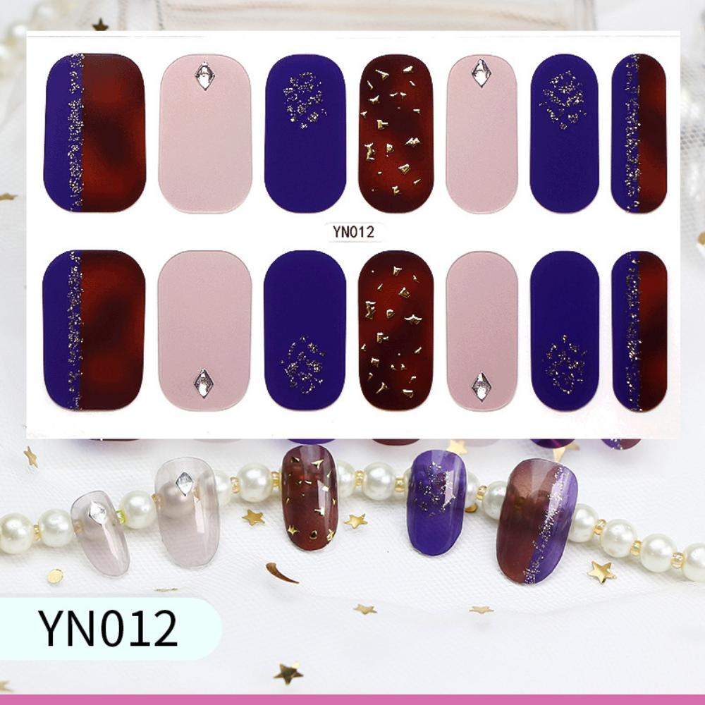 Whitening Three-dimensional Nail Sticker Full Sticker Waterproof Nail Patch Advanced Sense Simple Wind Nail Polish Glue