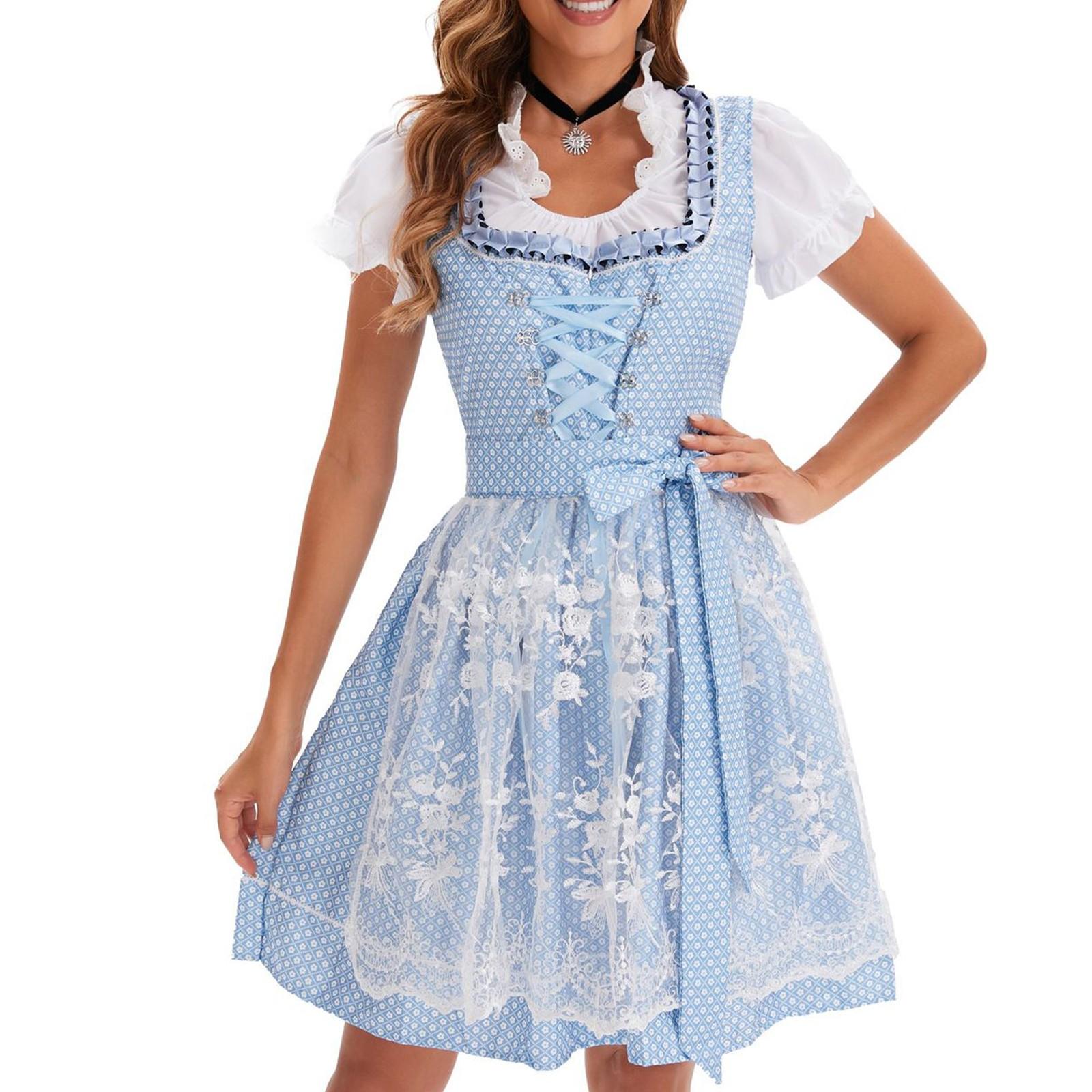 

Женский немецкий костюм для пивной вечеринки, костюм для пивного фестиваля M синий