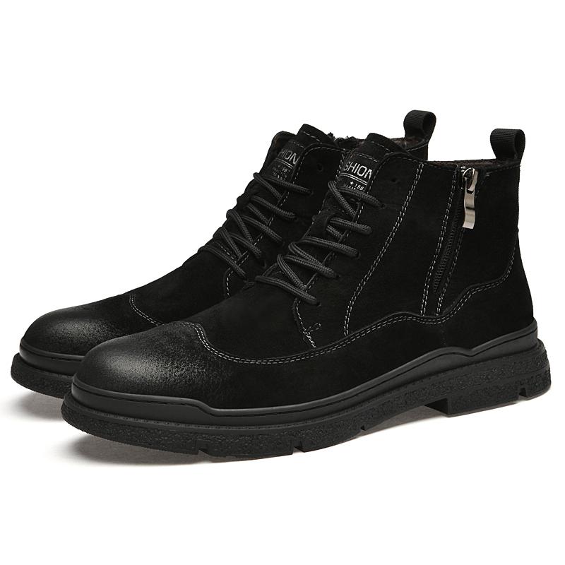Golden Sapling 2025 New Spring Retro Boots for Man Outdoor Vintage Chunky Flats Male Genuine Leather Lace-up Ankle Boot Shoes