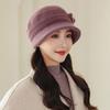 Hat Woman In The Elderly Hat Mother Rabbit Fur Wool Hat Fleece Cold Grandma Old Lady Knitted Hat Thick