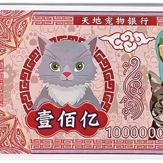 Pet Memorial Money Thicker Paper for Full Combustion Large Denominations Pet Spirit Money Cute Realistic Cat Dog Designs Sacrificial Supplies Easy
