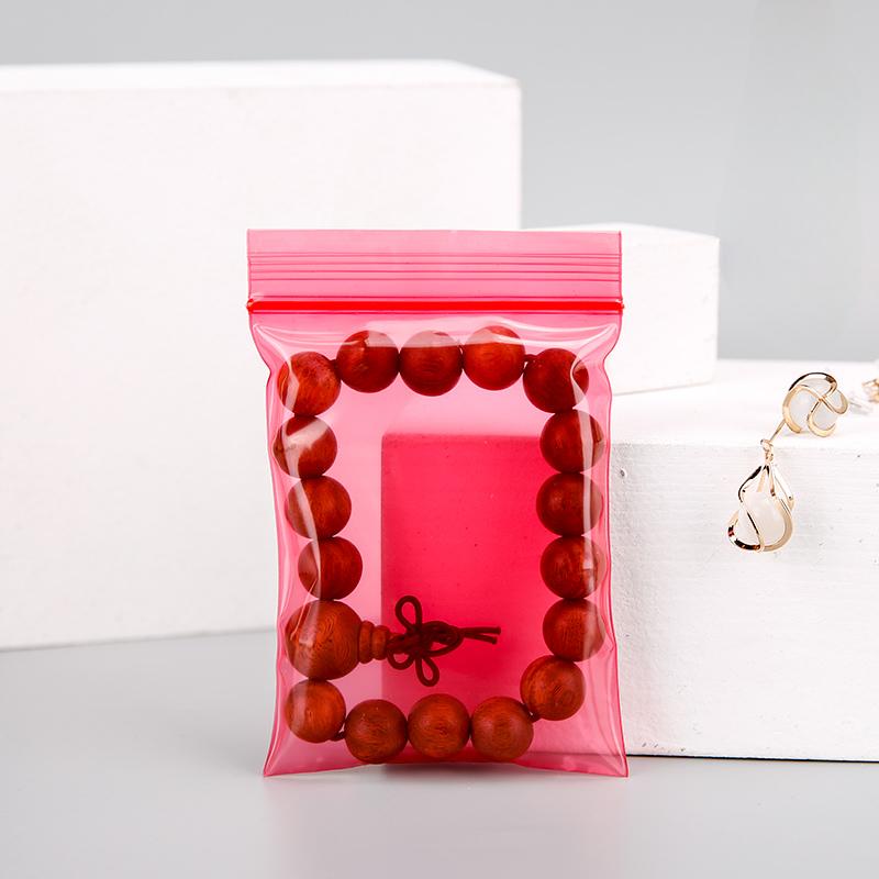 200pcs Colour Trumpet Self Sealing Bag Mini Transparent Thick Jewelry Packaging Bags Plastic Packing Storage Zipper Sealing Bag