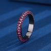 Autumn And Winter Jewelry Copper Bottom Gold-Plated Simulation Blue Spinel Red Corundum Black Gold Personalized Ring Female