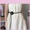 Elegant Floral Patterned Pu Leather Waist Belt For Women Soft And Versatile Fashion Accessory