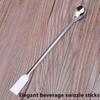 2 Pcs Gold Silver Melting Long Handle Stainless Steel Spoon Stirring Rod Spoon Melting Casting Refining Gold Silver Tool Multifunctional Coffee