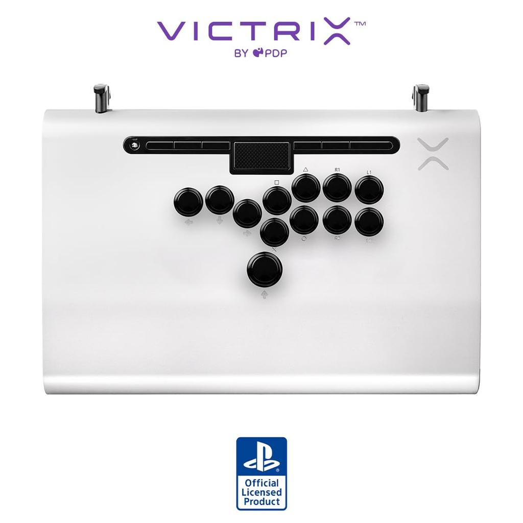Offiziell lizenzierter Victrix Leverless Akekon Victrix von PDP Pro Arcade Fight Stick für PlayStation 5 Victrix Leverless Arcade Fight Stick PS5 Weiß