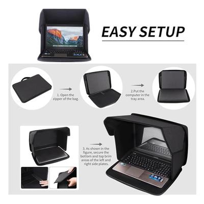 Tragbare Ordner-Laptop-Sonnenblende Sichtschutzhaube für MacBook Pro Air Lenovo Dell HP Notebook-Computer Sonnenblende für die Arbeit im Freien