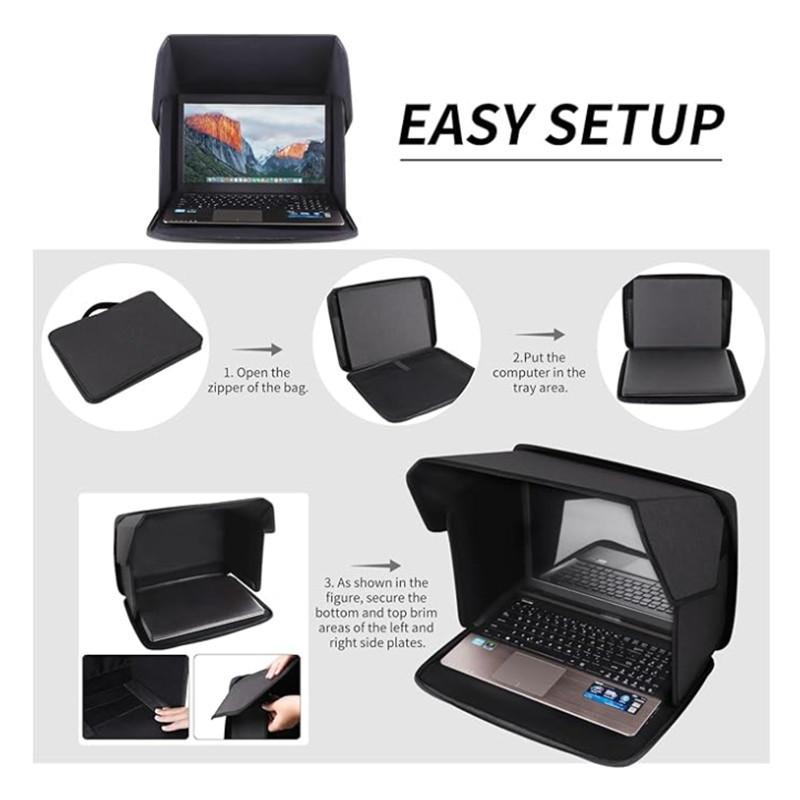 Portable Folder Laptop Sun Shade Privacy Screen Hood for MacBook Pro Air Lenovo Dell HP Notebook Computer Sunshade Outdoor Work