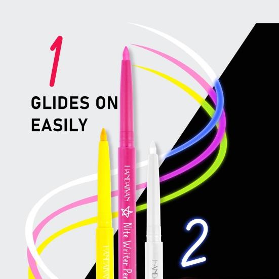 Glow In Dark Eyeliner Pen UV Blacklight Fluorescent Face Painting Pen Waterproof Washable Kids Adults Party Cosplay Makeup Colorful Body Art Painting