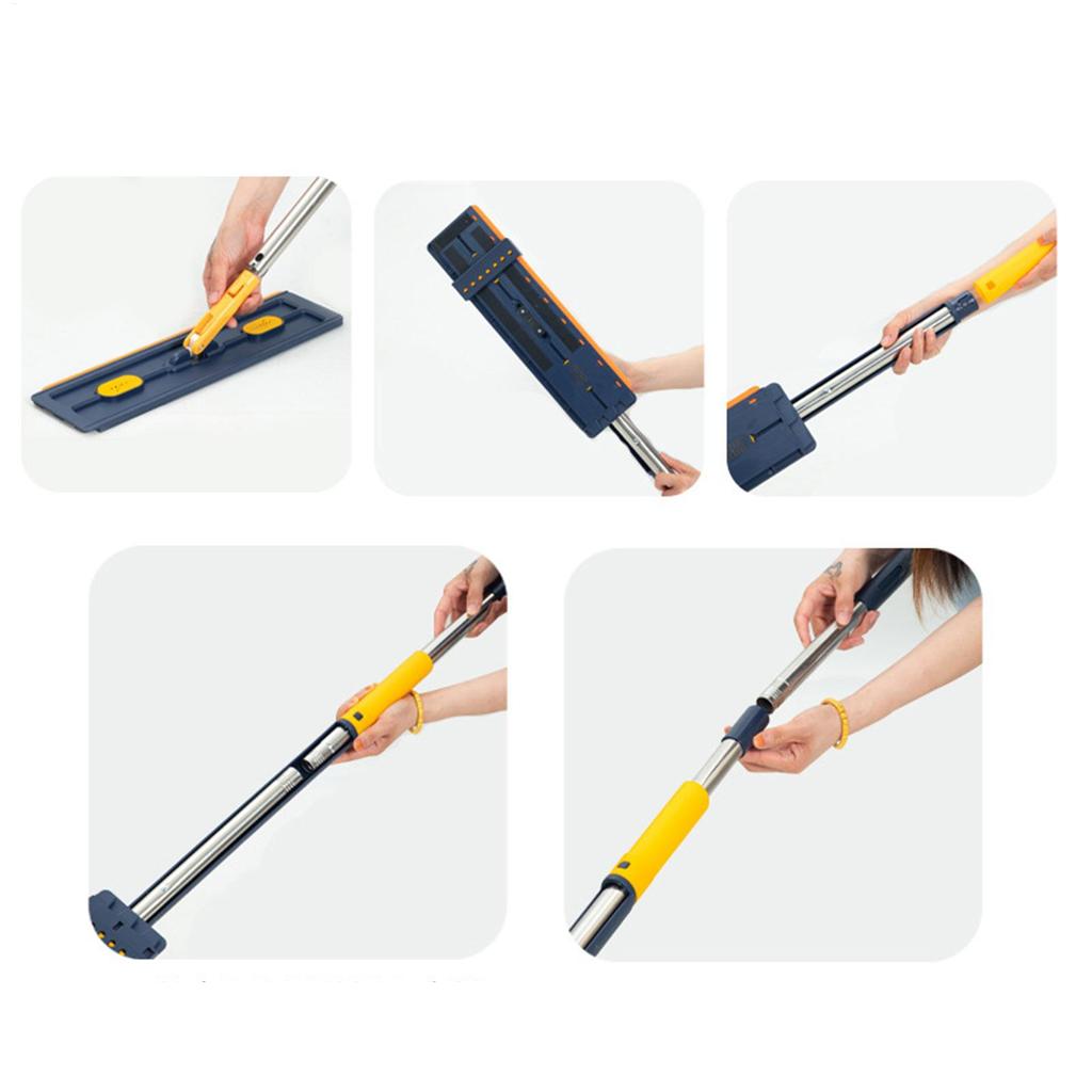 Flat Mop Long Handle Floor Wash Tool Large Flat Mop With Long Handle For Hardwood Tile Carpet Bathroom Garage Apartment