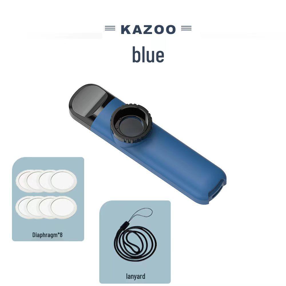 ABS Plastic Kazoo with 8 Reeds & Lanyard In PVC Blister Packaging
