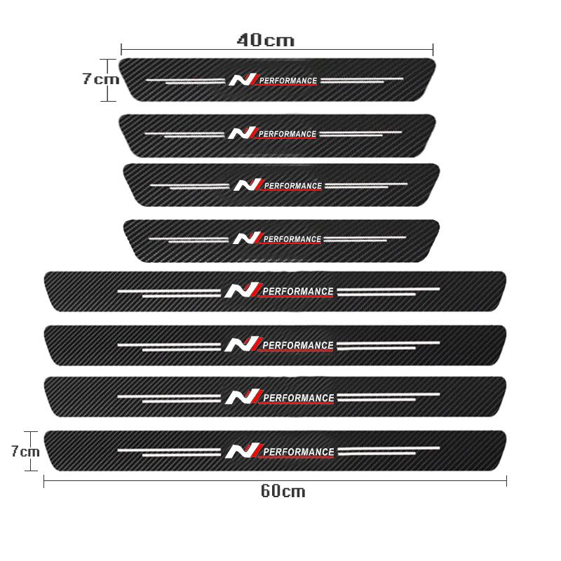 Car Door Sill Threshold Trunk Bumper Pedal Decal Stickers Cover For Hyundai i30 i20 i10 i40 Tucson Kona Sonata Veloster Elantra