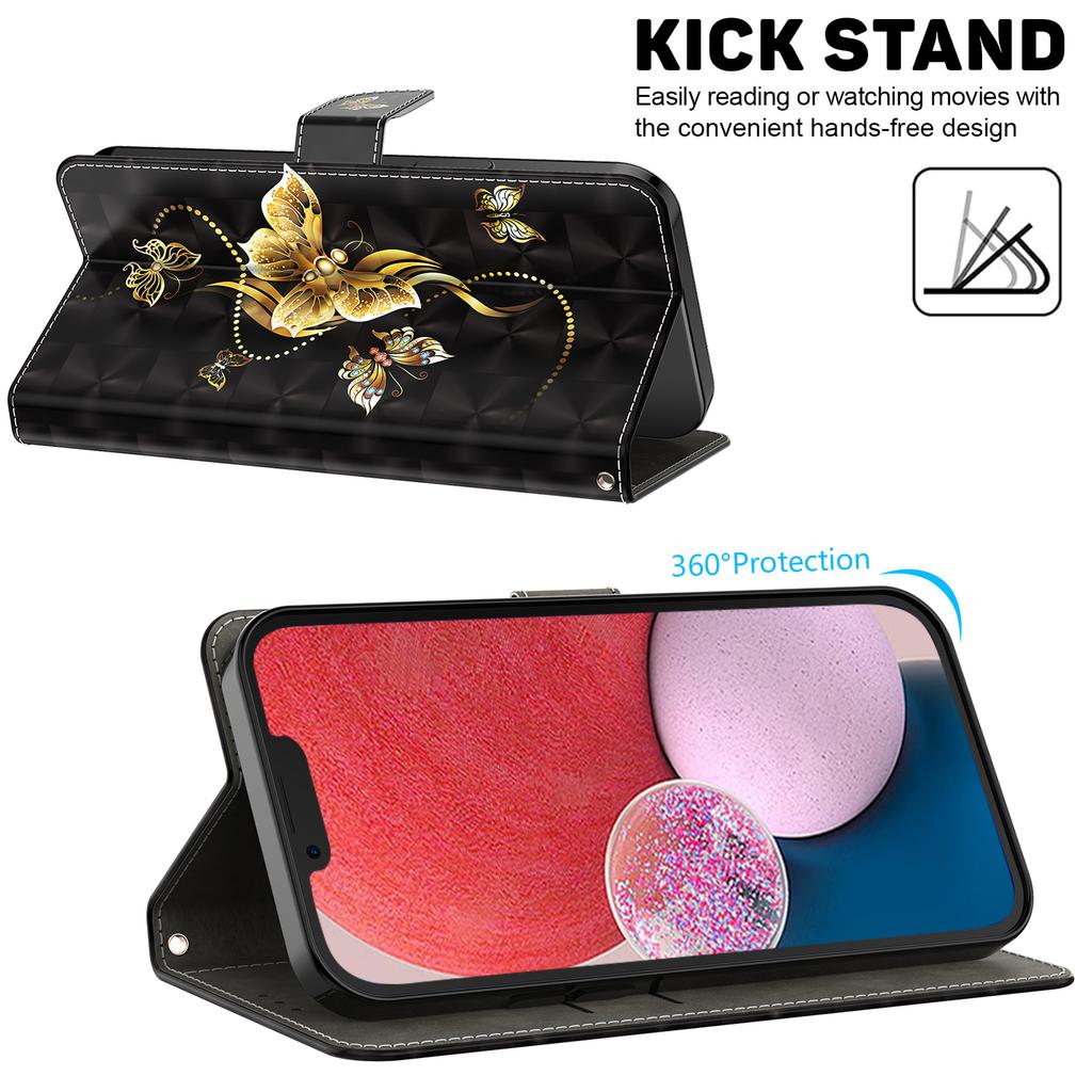 For Redmi 14C 14R 13C 12C 11 10C 10A A4 A3 A2 A1 Plus Note 14 13 Pro Plus 4G/5G 3D Cat and Dog Flower Magnetic Flip Leather Case
