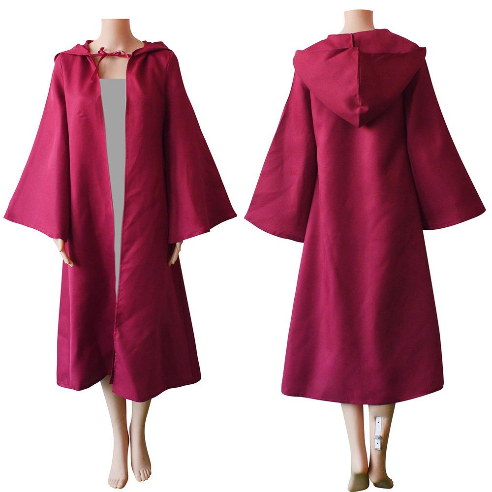Adult Halloween Cloak Hooded Medieval Costume Witch Witchcraft Vampire Halloween Costume Wizard Cloak Robe Dress Coat
