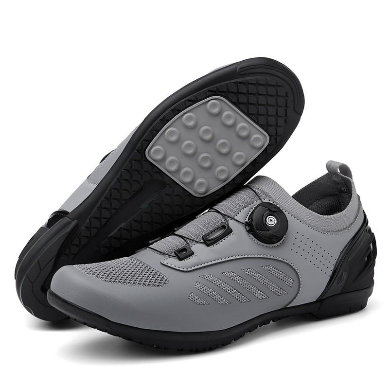 Scarpe da Ciclismo da Uomo Tomaia in Rete Senza Tacchette MTB Bici da Strada Trainer Indoor Unisex Leggere