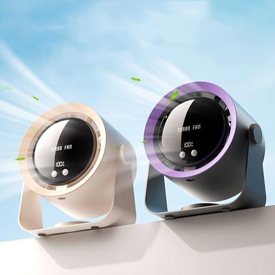 Moda USB şarj fanı, dijital ekran 100 hız yüksek hızlı turbo güçlü fan, ayarlanabilir asma ve ayaklı fan, güçlü rüzgar hızı